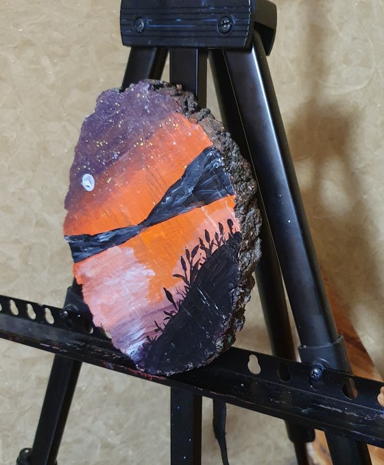 Painting акрилом Ночь