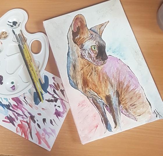 Painting акрилом Сфинкс