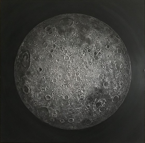 Painting в смешанной технике Обратная сторона Луны