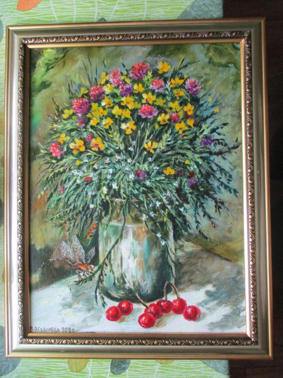 Painting маслом "Букет на Троицу"