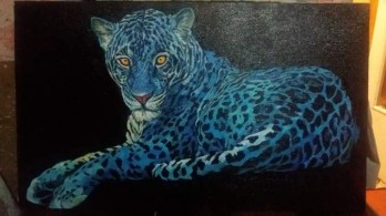 Painting маслом Леопард