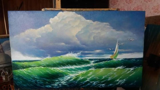 Painting маслом Море