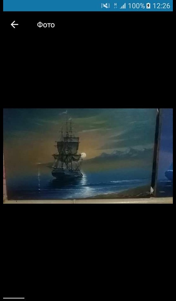 Painting маслом Вечернее море