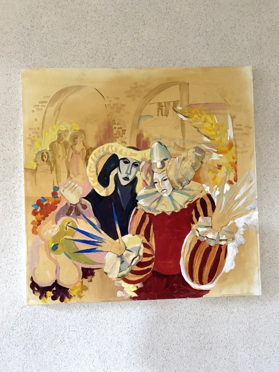 Painting маслом Венеция.Карнавал