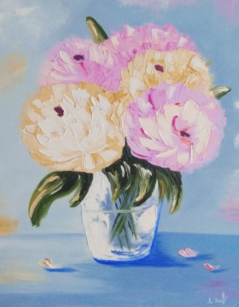 Painting маслом Цветы в вазе