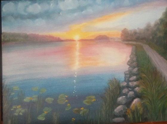 Painting маслом Надвечір 