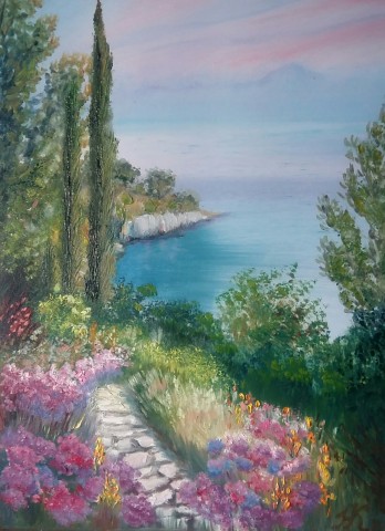 Painting маслом Середземноморський пейзаж 