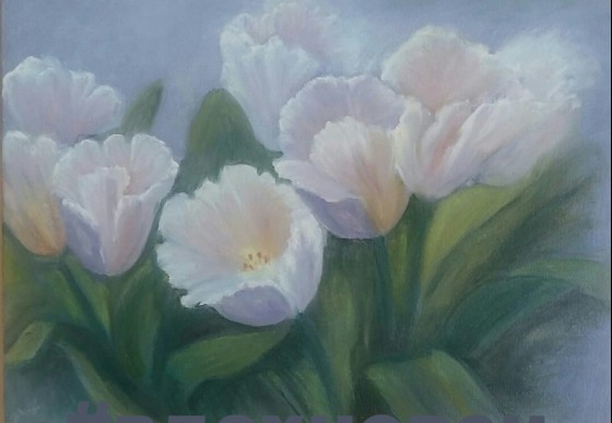 Painting маслом Тюльпани 