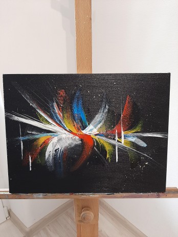 Painting маслом Ночные салюты в моей голове