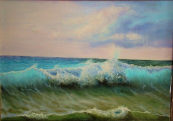Painting маслом волна