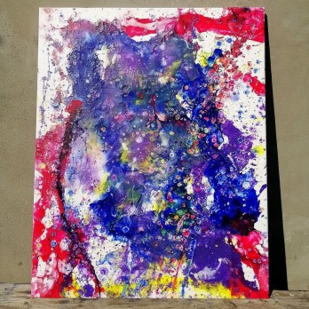 Painting акрилом Эмоциональный взрыв