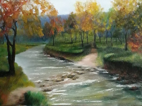 Painting маслом Дыхание осени