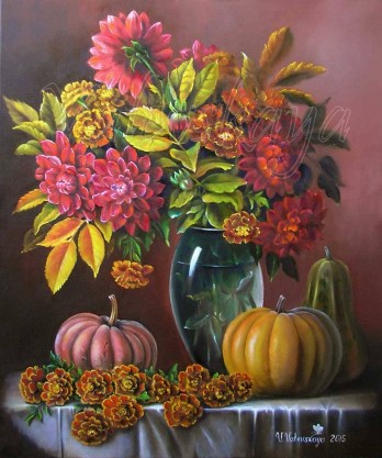 Painting маслом Осенний букет