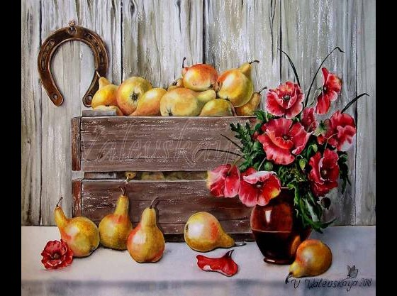 Painting акварелью Ароматные груши