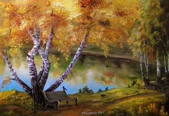 Painting маслом Осенний блюз