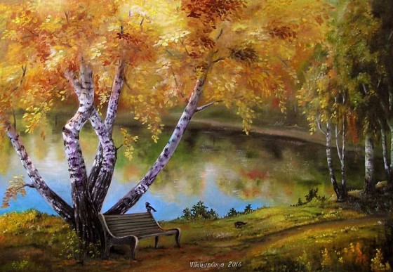 Painting маслом Осенний блюз