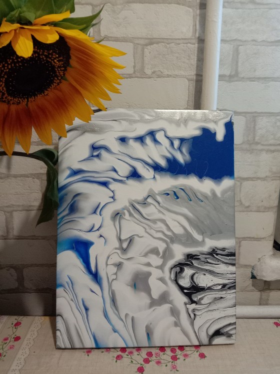 Painting акрилом Ледяная абстракция