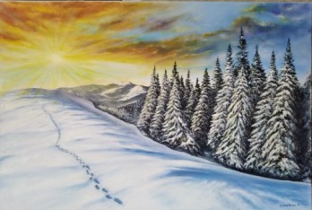 Painting маслом Зима