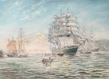 Painting маслом Морская гавань