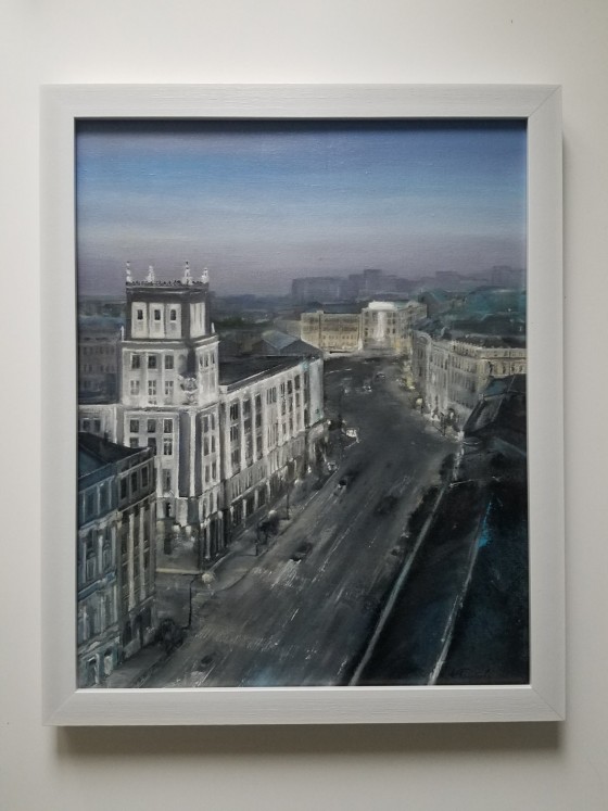 Painting маслом "Город" Харьков, масло, 40 на 50 см