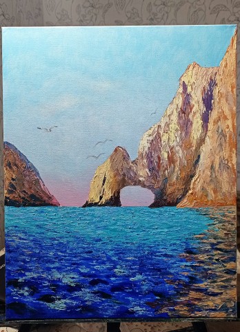 Painting маслом Море, солнце