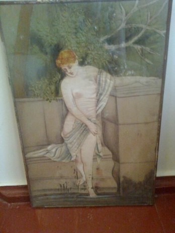 Painting в смешанной технике Картина Купальщица
