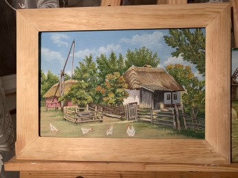 Painting маслом Батьківська хата 