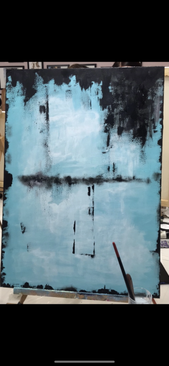 Painting акрилом Небо