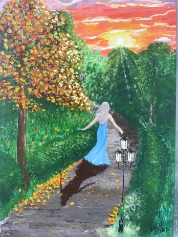 Painting акрилом В парке