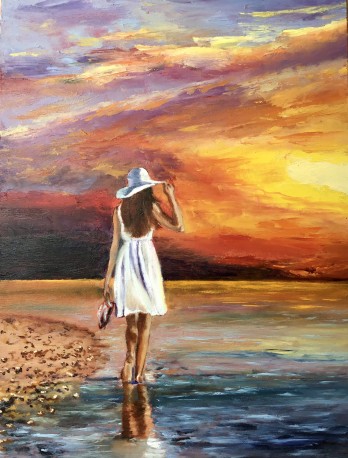 Painting маслом Сказочный закат
