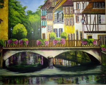 Painting маслом город Кольмар