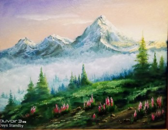 Painting маслом Горы