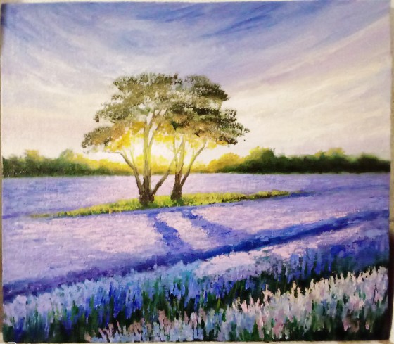 Painting маслом Лаванда