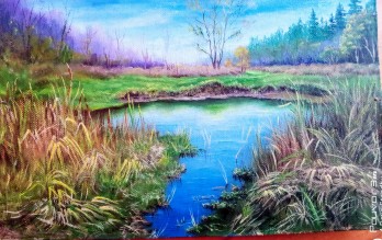 Painting маслом Старый ставок