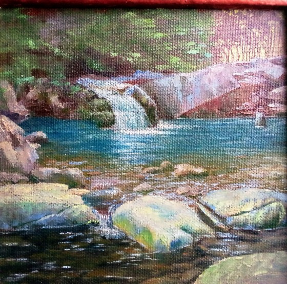 Painting маслом Жёлтый камень