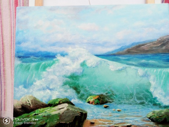 Painting маслом Волна