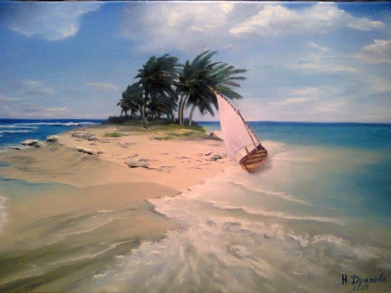 Painting маслом Остров