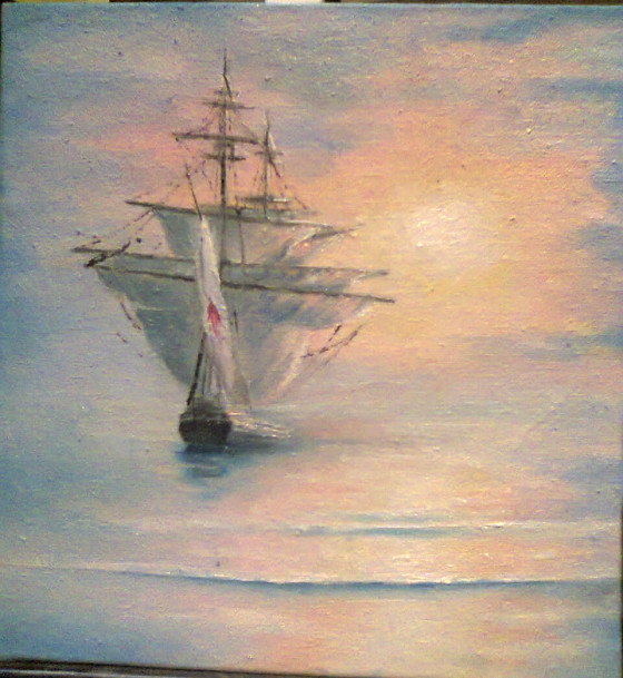 Painting маслом Парусник