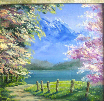 Painting маслом Сакура