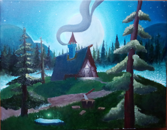 Painting маслом Зима