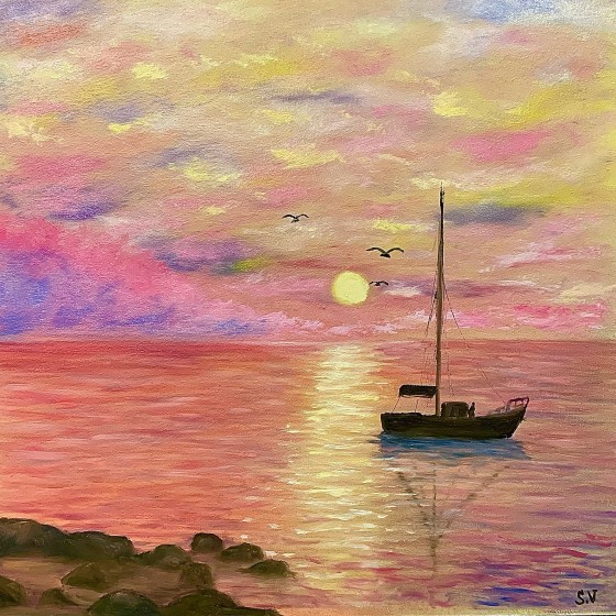 Painting маслом Закат