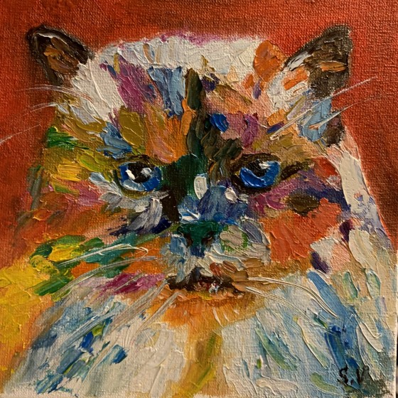 Painting маслом Кот