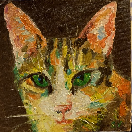 Painting маслом Кошка