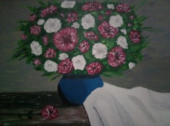 Painting акрилом Цветы