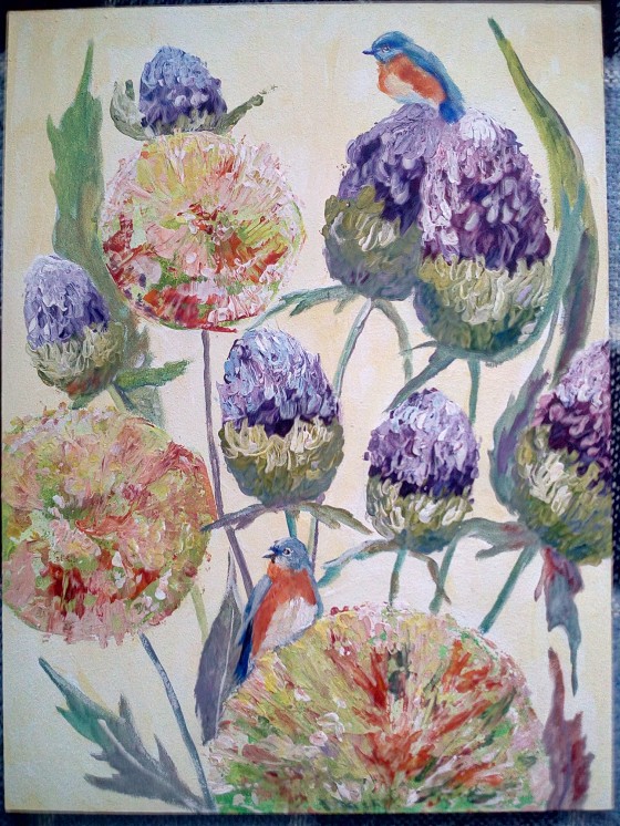 Painting акрилом Волшебный сад