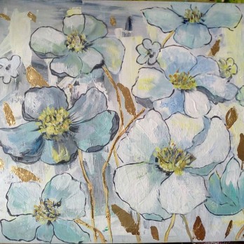 Painting акрилом Волшебный бирюзовый сад