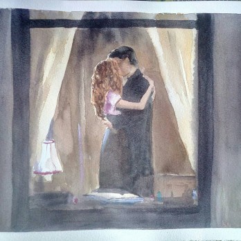 Painting акварелью Свидание