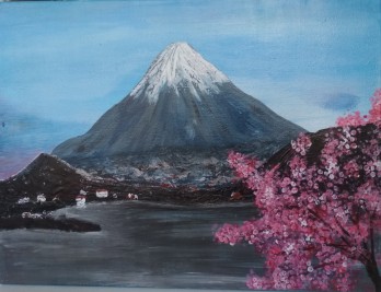 Painting акрилом Картина "ФУДЗИЯМА"