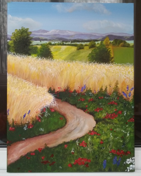 Painting акрилом Картина ,,Поле"