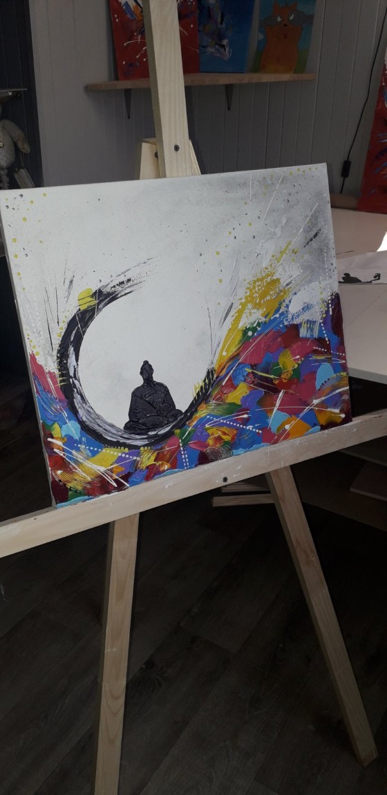 Painting акрилом "Буда"